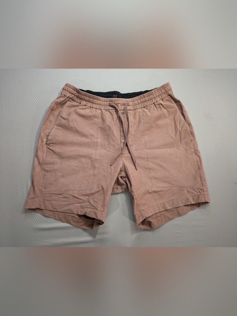 Lululemon Bowline Shorts Men's Large Earth Dye Stone Navy Pink 7" Drawstring